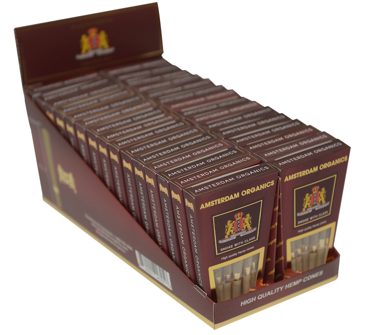 Box of 30 packs king size organic hemp based luxury preroll cones